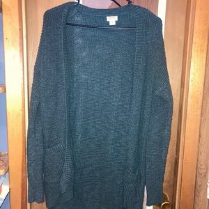 Green cardigan